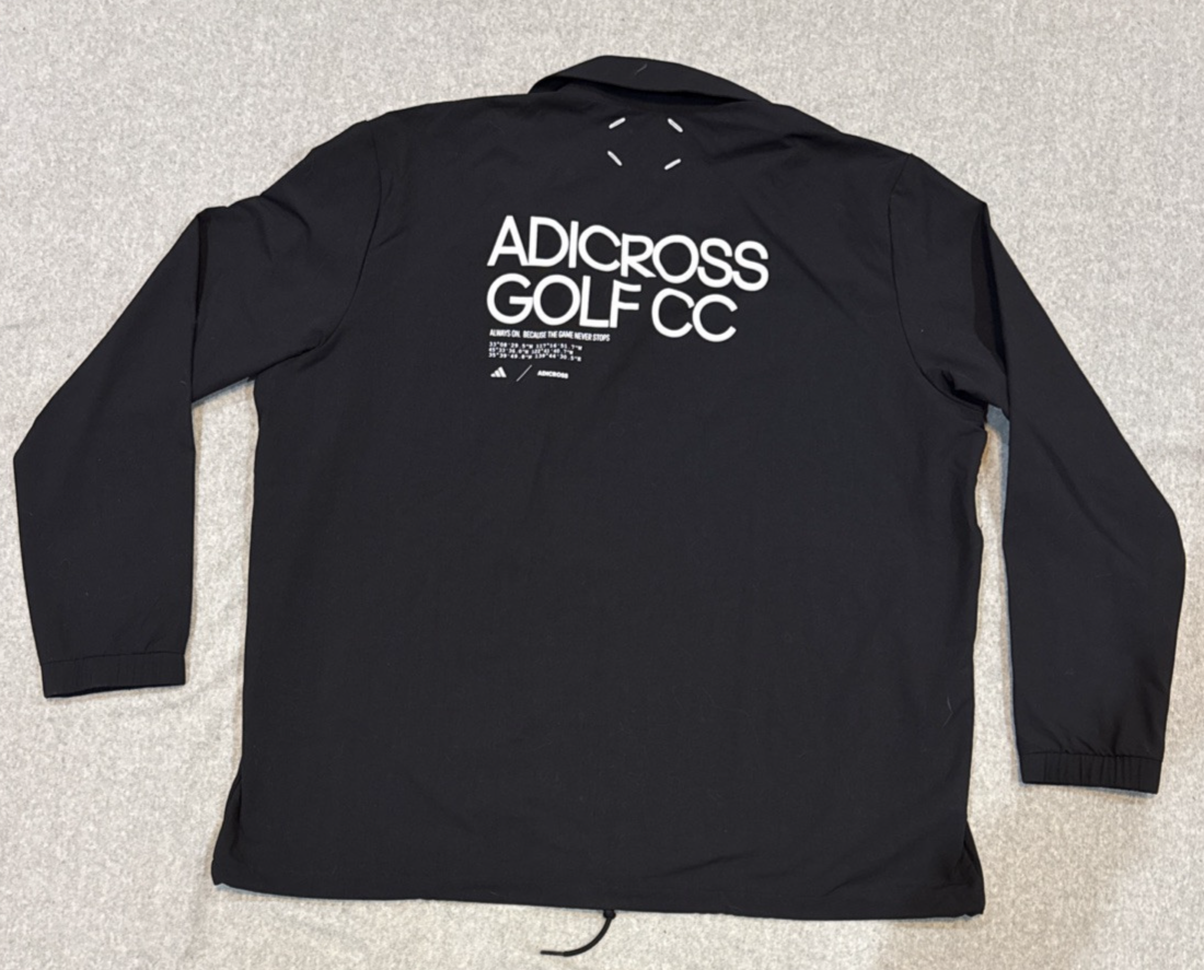 サイズ：L ADIDAS GOLF アディダスゴルフ HS3207 ADICROSS アノラック ジャケット ブルゾン  ベージュ系 [240101439901] ゴルフウェア メンズ ストスト Adidas Adicross Golf Men's Coach Jacket Black 2XL MSRP $120