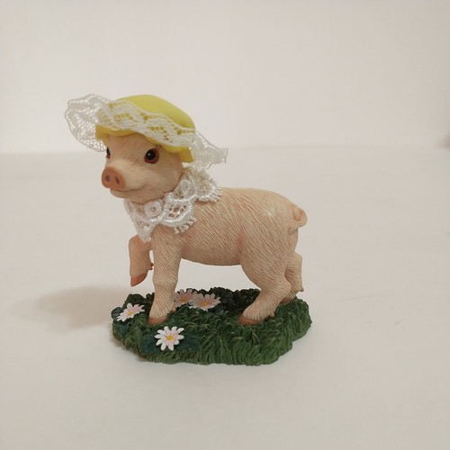 Hamilton Cerdo "Molly" de Cerdos en Desfile Colección Cerdo Figura con Sombrero, Margaritas - Imagen 9 de 16