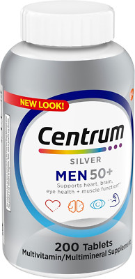 Silver Men'S 50+ Multivitamin with Vitamin D3, B-Vitamins, Zinc for Memory and C