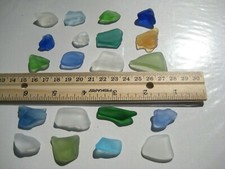 Beach glass/Sea glass lot. wonderful ocean colors 