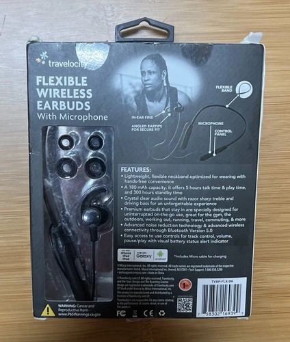Bluetooth Wireless Flexible Sport Earbuds Active Built in Microphone Brand New - Photo 3 sur 10