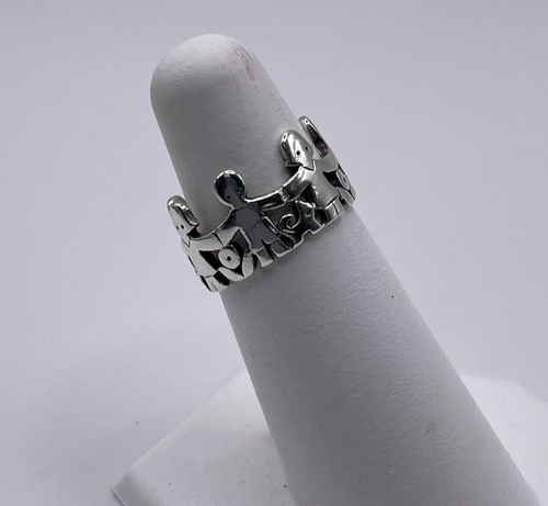 James Avery 925 Sterling Silver Paper Doll Children Band Ring Sz 5.5 - Picture 5 of 13