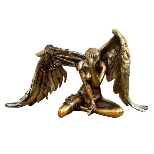 Large Ornament Steampunk Angel Sculpture Statue Figurine Industrial Home Decor - Picture 8 of 8