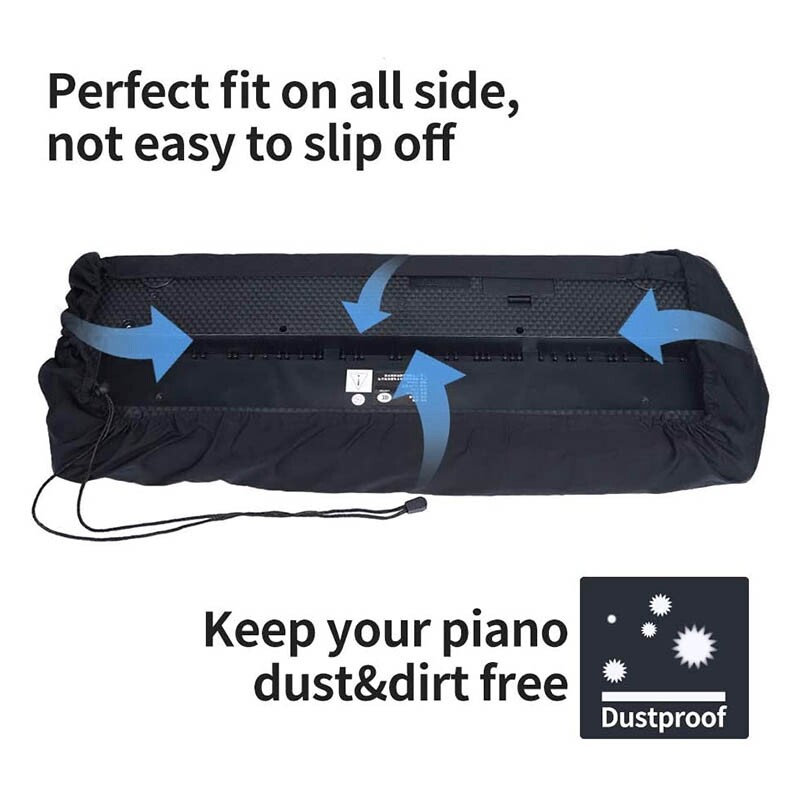 Piano Keyboard Dust Cover for 88 Keys,Electric/Digital Piano Stretchable Keybo - Picture 3 of 8