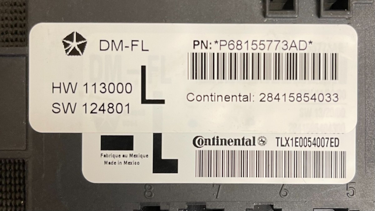 13-17 Dodge Ram1500 Front Driver Door Module With Power Fold 16837