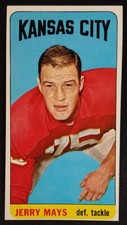 1965 Topps #106 Jerry Mays Kansas City Chiefs EX-MINT (surface issue)