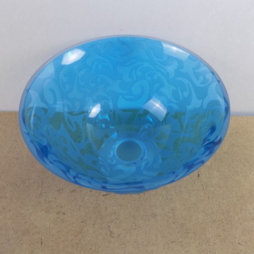 Michael Weems Elise Blue Footed Bowl 7" x 5.5" VGC Signed - Picture 3 of 6