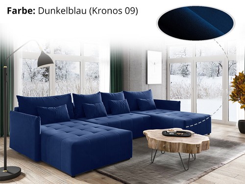 Ausziehbares Ecksofa LENO U, Eckcouch mit Bettkasten, Ecksofa mit Schlaffunktion - Bild 12 von 19