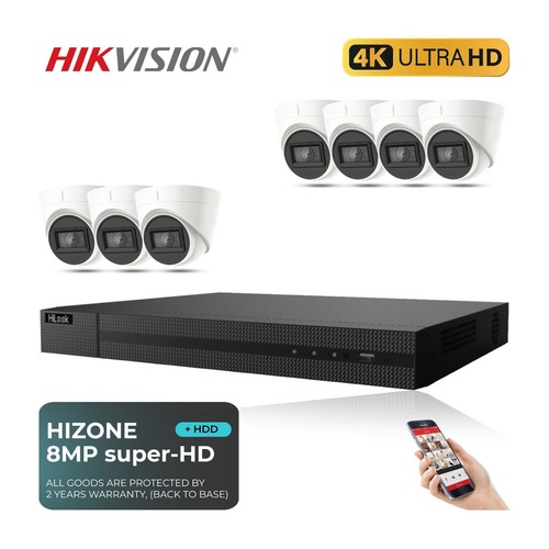 SISTEMA DE CCTV 4K HIKVISION 4CH 8CH UHD DVR 8MP 60 IR CÁMARA KIT DE SEGURIDAD EXTERIOR - Imagen 24 de 32