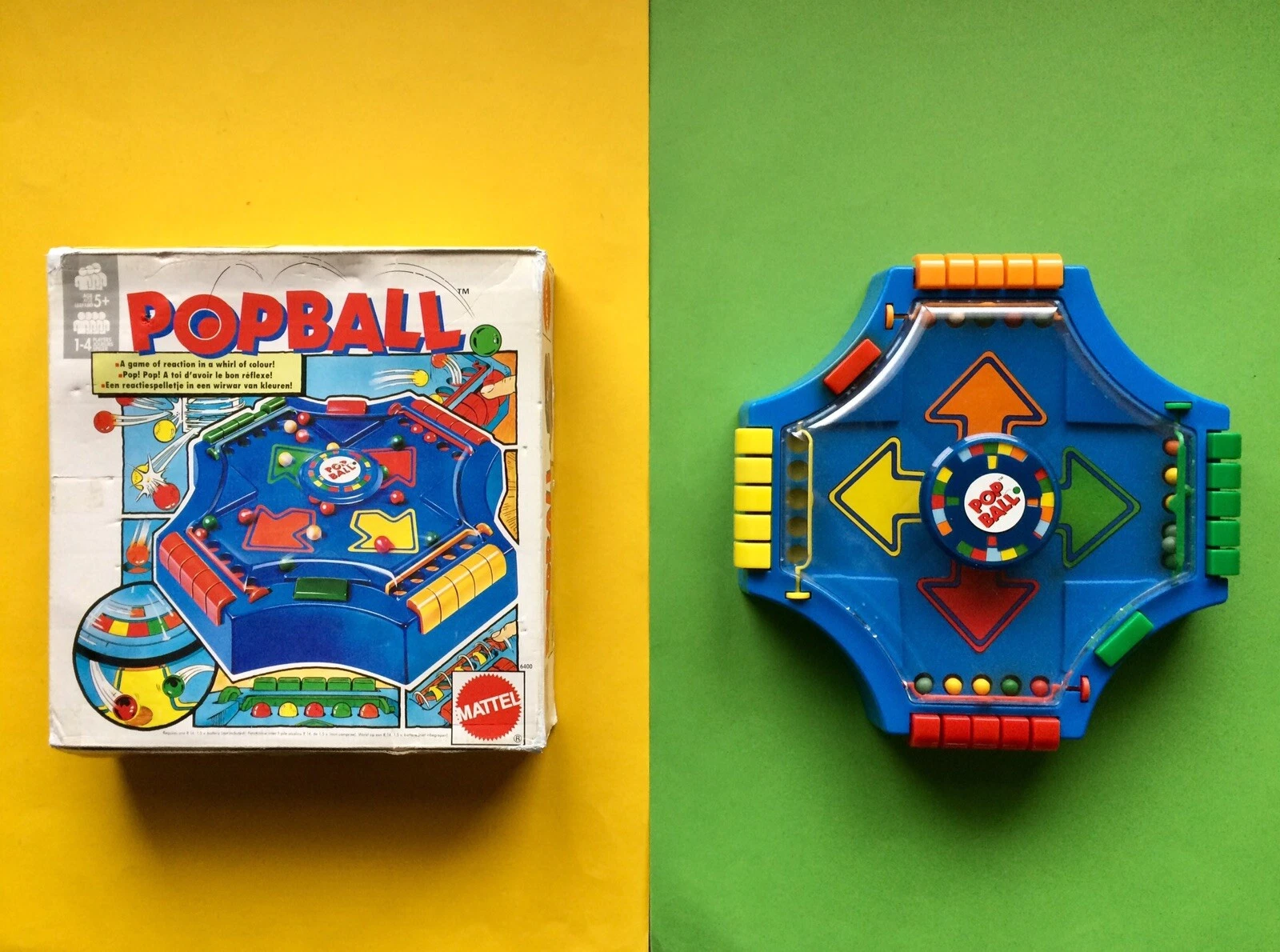 Mattel POPBALL Tabletop LED Game Console ELECTRONIC Pinball Original Box 80 Pinball