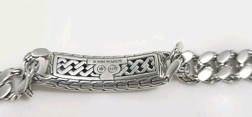 John Hardy Sterling Silver 925 Curb Link Men's 8' 10mm ID Bracelet  - Picture 10 of 24