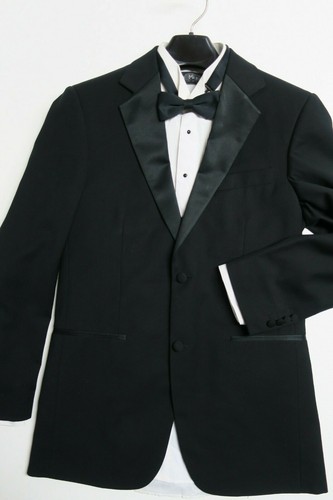 BALMAIN Paris Smoking Sakko 38R 2 Knöpfe doppelte Schlitze formell Abschlussball Hochzeit