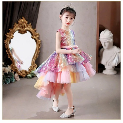 Mädchen Einhorn Kleid Kinder Baby Mädchen Prinzessin Kleid Weihnachten Geburtstag Partykleid - Bild 7 von 8