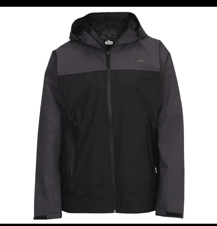 Site Mens Ninebark Waterproof Jacket Grey / Black Size XL eBay