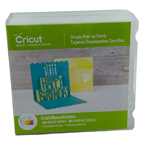 Cricut Simple Pop Up Cards Cartridge Image Set 60 images Link UNKNOWN In Box - Picture 1 of 3