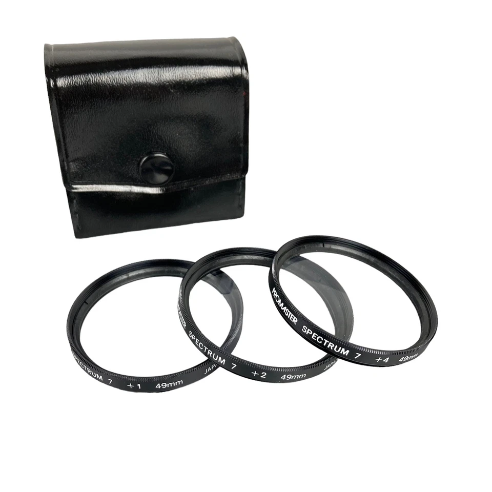 Camera CLOSE-UP Lenses 49mm  Film/Digital 49 MM +1 +2 +4 w/ Case Pentax Fuji - Image 2 of 4