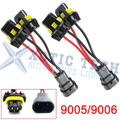 High Beam Splitter Wires 9005/9006 For Quad/Dual Projector Headlights Retrofit - Picture 1 of 5