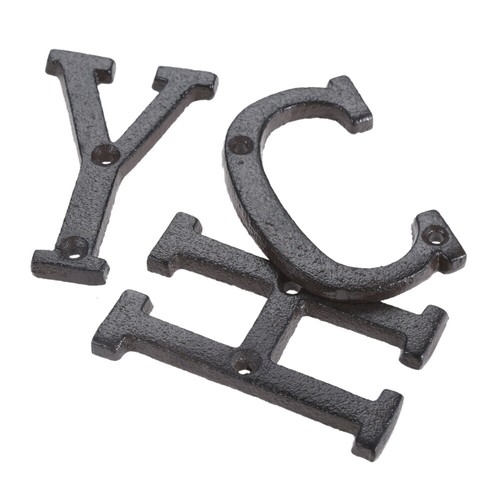 House Door Mailbox Alphabet Letters Numbers Signs Address Name Plaque Cast Iron - Picture 8 of 160