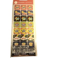 American Greetings Teacher Reward Stickers 72 Kids Wow Awesome Super You Rock