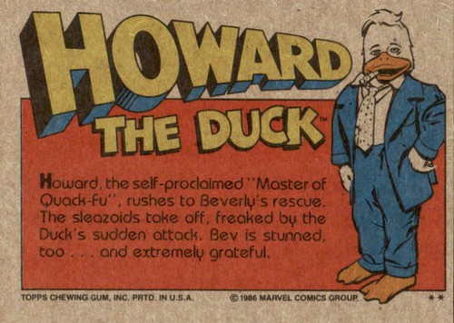 Howard The Duck Movie Trading Card Sticker YOU PICK Marvel Comics 1986 Topps - Picture 37 of 189