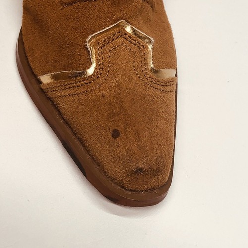 BUMPER Damen braun mit Goldrand SUPER WILDLEDER STIEFEL Mid Cafe-Größe 7 - Bild 8 von 11
