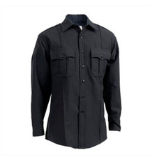 NEW Elbeco CheckPointe U614 SIZE 17.5 / 33 DARK NAVY LONG SLEEVE Poplin Shirt