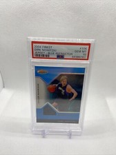 2004-05 Topps Finest Blue Refractor Dirk Nowitzki Game Jersey 40/50 PSA 10 #106 