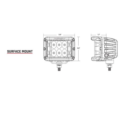 RIGID D-SS Series PRO Spot Surface Mount Driving Lights LED- Set of 2   262213 - Picture 2 of 5