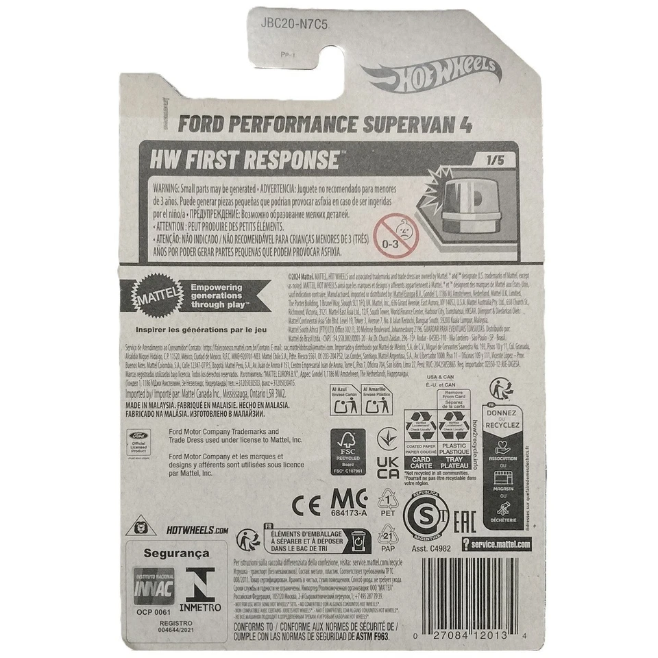 Hot Wheels Treasure Hunt Ford Performance Supervan 4 (HW First Response) - Image 2 of 2