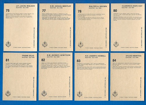 1983 (1985) CARTOPHILIUM HOCKEY HALL OF FAME HOF CARD 1-240 & PROMO SEE LIST - Picture 168 of 488