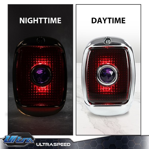 Fit For 40-53 Chevy GMC Truck Rear Black Blue Dot Tail Lights Lamps LH & RH Side - Picture 8 of 11