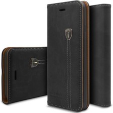 ECHT LEDER HANDYTASCHE SCHUTZ HÜLLE WALLET B...