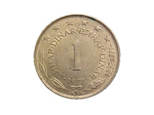 1977 Yugoslavia 1 Dinar KM# 59- Nice High Grade Circ Collector Coin -c5305xuc