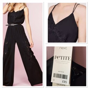 petite black lace jumpsuit