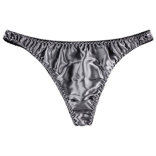 Herren Glänzend 100% Seide Satin G-String Tangas Unterwäsche Beutel Höschen Bikini - Bild 21 von 23