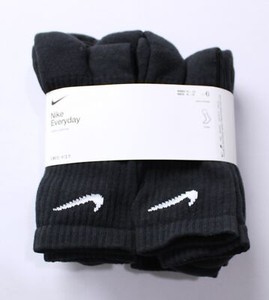 Nike Everyday Cushion Crew Socks Large - Pack of 6 (Black)