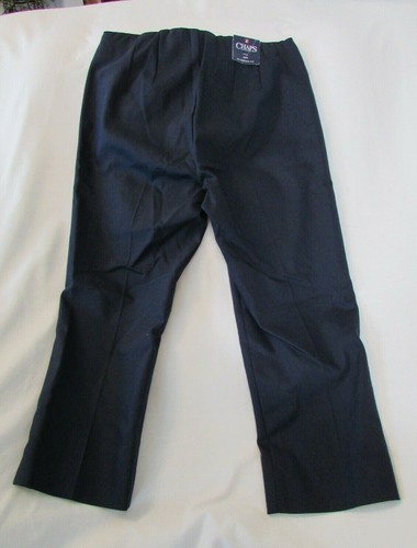 Ladies "Chaps" Size 4, Blue, Higher Waist, Side Zip, Polished, Slim, Capri - Picture 6 of 12