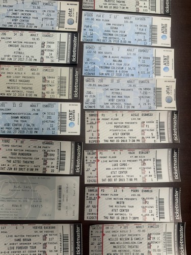 Huge Concert Ticket 70 Lot Justin Bieber Shakira Arianna Grande NKOTB +More FULL - Picture 10 of 16