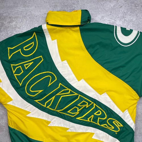 Vintage 90s Green Bay Packers Puffer Jacket L Lee Sport Team NFL Big Logo Spell - Afbeelding 3 van 7