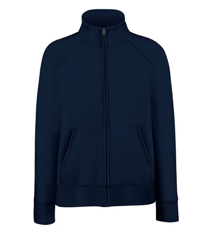 Women's Full Zip Hoodie Fruit Of The Loom Zipper Jacket Premium Pockets - Picture 3 of 5