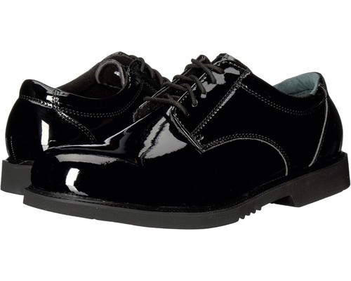 Thorogood Z34123 Men's Black Patent Slip Resistant Work Oxford Shoes Size 10 W - Picture 1 of 7
