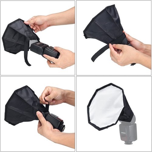 Flash Diffuser Light Softbox 2 Pack Speedlight Softbox Collapsible With Pouch - Picture 6 of 7