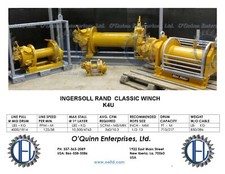 Classic Ingersoll Rand K4U 4K Air Tugger Winch Remanufactured W/OEM Parts