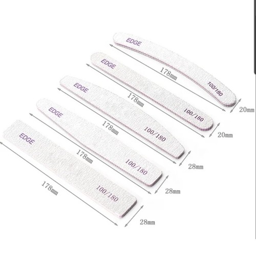 100/180/240 GRIT NAIL FILES PROFESSIONAL QUALITY HALF MOON/CURVED/DIAMOND BUFFER - Picture 11 of 24