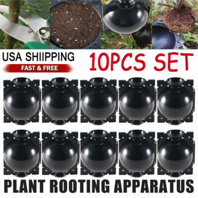 #ad 10X High Pressure Propagation Plant Rooting Device Ball Box Growing Graft Garden $8.73