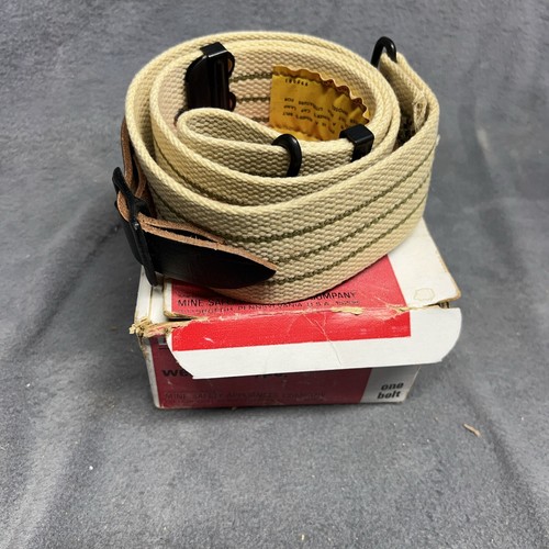 MSA Miner’s Belt Size Medium To Large Cotton Web Belt, Vintage - Picture 2 of 5