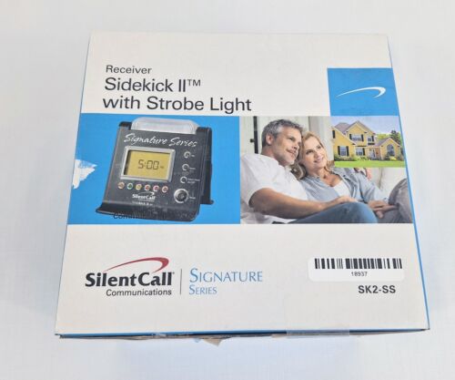 SilentCall Sidekick II SK2-SS Receiver w/ Strobe Light Clock Deaf Hard Hearing - Picture 2 of 4