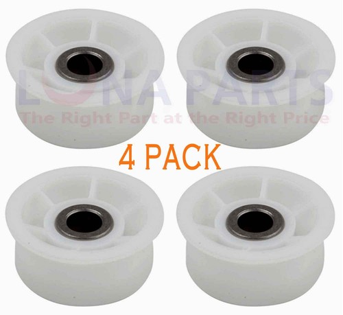 (4 PACK) DC97-07509B Samsung Dryer Idler Pulley Wheel only (Original Version) - Zdjęcie 2 z 2