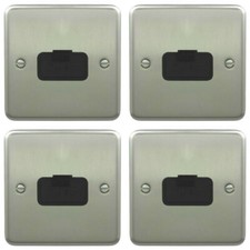 4 x Deta 1910SCB Unswitched Spur Connection Units - 13 Amp Satin Chrome
