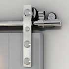 4Ft-16Ft Sliding Barn Door Hardware Kit Stainless Steel Track Closet Wood Door